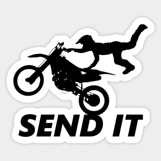 Motorcycle Send It Sticker